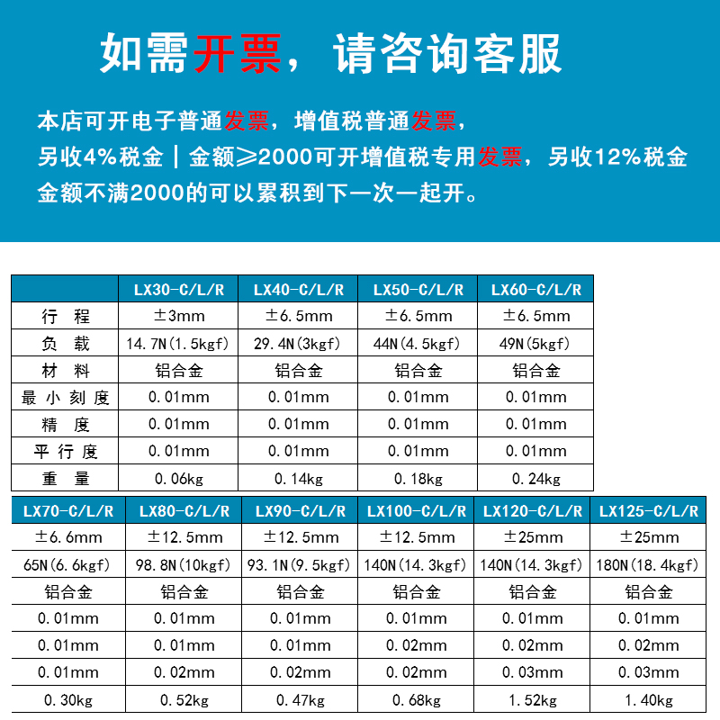 X轴移动平台LX60/90/125-L/R/C手动精密微调滑台光学实验位移平台