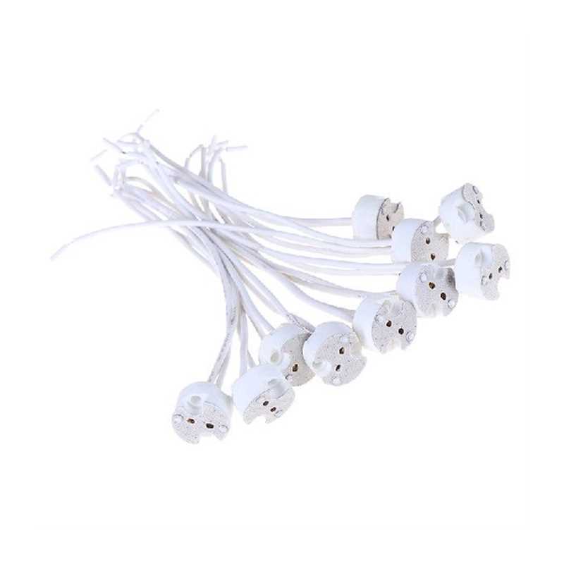 1pc5pcs10pcs 220V 2A MR16 GU53 Base Socket Wire