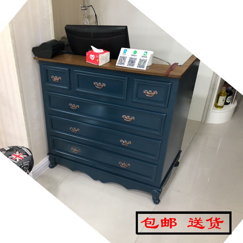 极速烤漆收银台简约现发店服装店欧式吧台复古收银台鞋店柜台理发