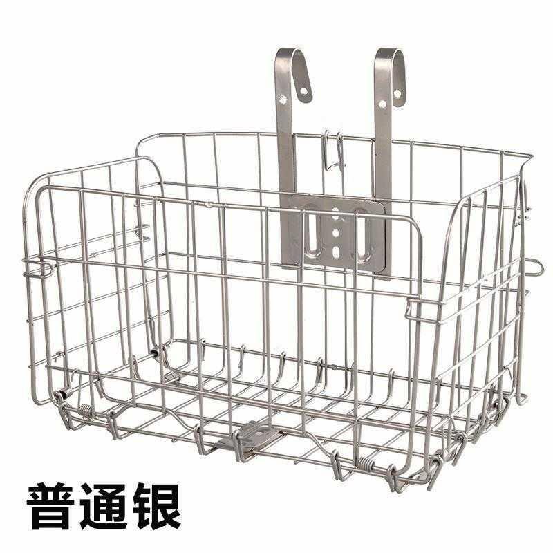 可生叠挂框e后座不锈钢物子前货架F宠框筐学折S前叉W自行车货