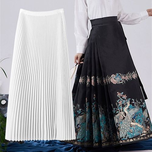 速发古风汉服裙底内衬防走光半身百褶打国风旗袍马长襦裙古装面裙