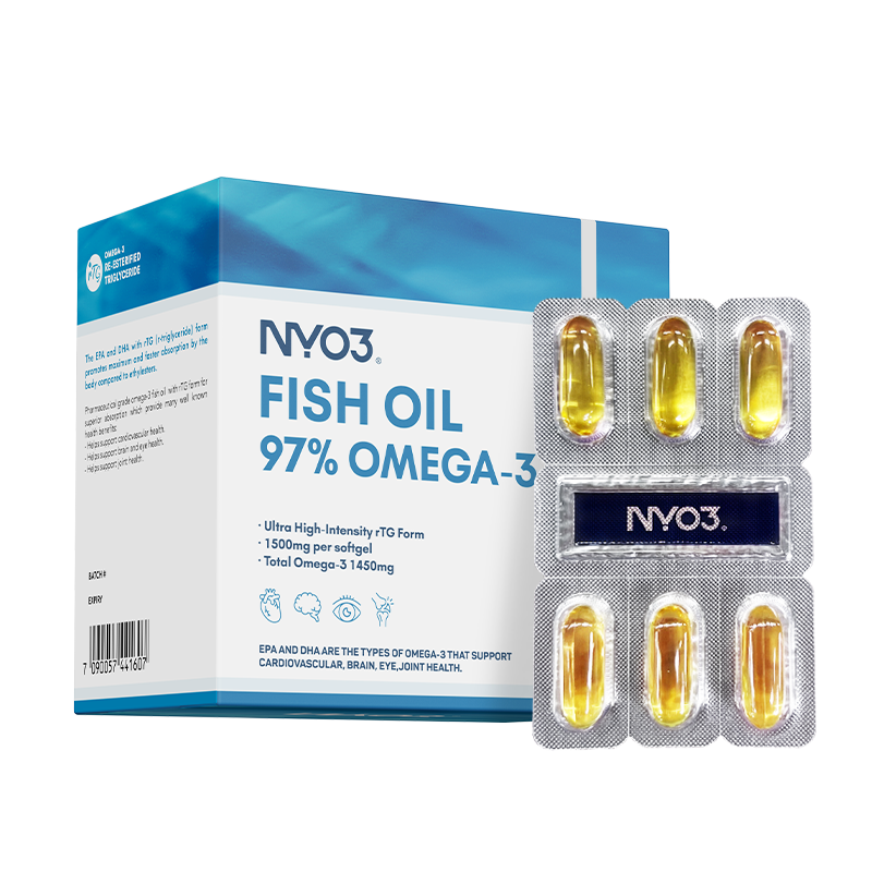 NYO3挪威97%高纯rTG深海鱼油卷王成人omega-3性价比60粒