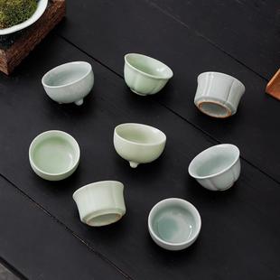 汝窑哥窑功夫茶具小茶杯开片品茗杯茶盏个人杯家用办公单杯泡茶杯