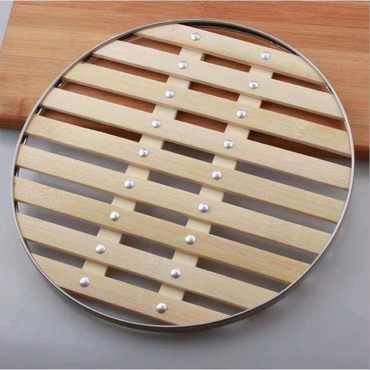 加厚竹篦子蒸格架 圆形屉子蒸片 家用厨房隔水馒头包子餐具架团购