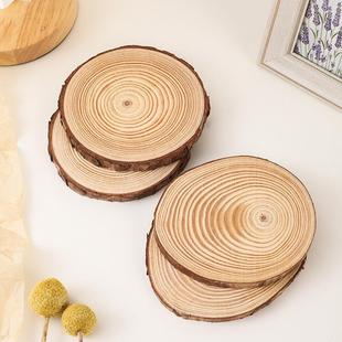 原木风格 蜡烛底托 木盘 骏丰