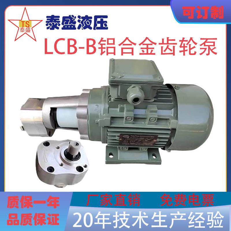LCB-B2.5/B4/B6/B10/B16/B20/B25/B32铝合金齿轮油泵电机组润滑泵
