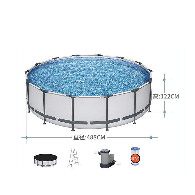美国Bestway5612Z 圆形支架水池套装 户外家用成人儿童大型游泳池