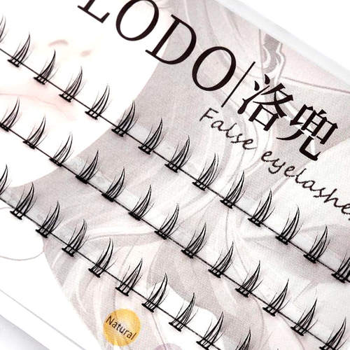 洛兜LODO小月牙下睫毛单簇小麦穗下睫毛仿真隐形自然假睫毛学生女