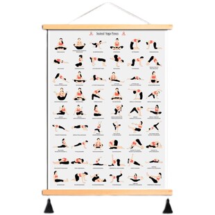 阿斯汤加瑜伽体式序列图动作姿势装饰画瑜伽动作分解布艺挂画