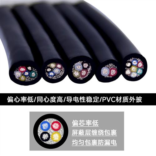 UL2547多芯遮蔽线30AWG-22AWG音频线2/3/4/5/6/7芯讯号屏蔽控制线