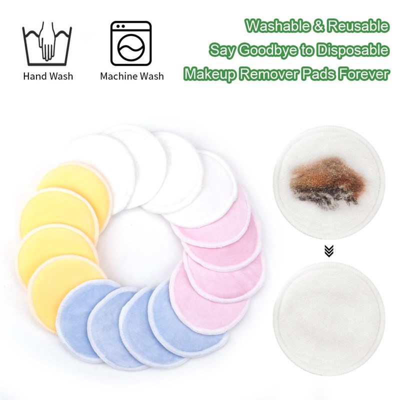 3/4/8Pcs Makeup Remover Cloth Reusable Makeup Pads Washable
