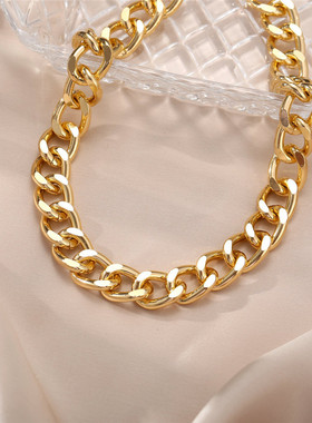 Modyle New Fashion Gold Color Punk Vintage Necklaces Thick C