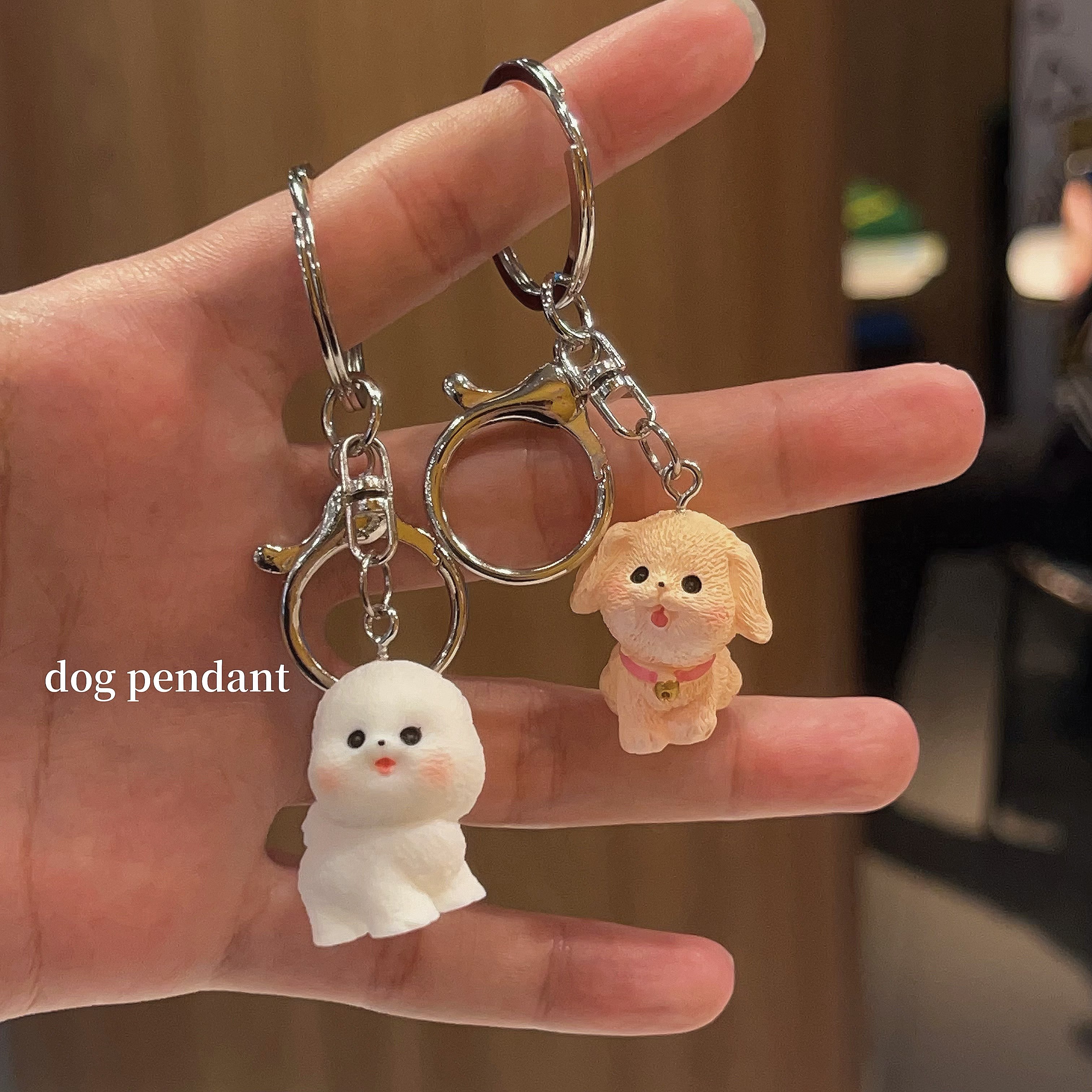 可爱小狗钥匙扣挂件金毛柴犬泰迪