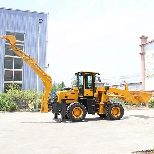 挖掘装载两头忙机30铲车带挖斗挖沙运沙清理河道轮式两头忙