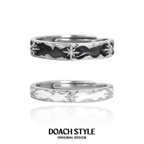 情侣对戒DOACHS925纯银原创男女