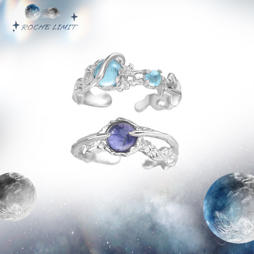 洛希极限原创星球纯银情侣戒指