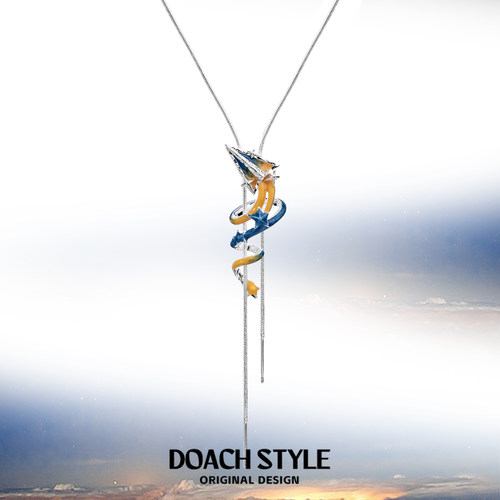 DOACH纸飞机项链原创小众设计