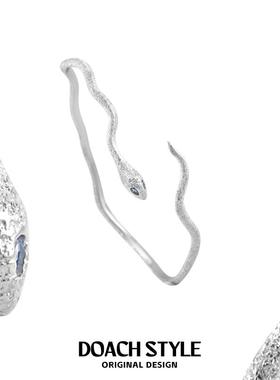 DOACH 纯银蛇形银手镯女手环饰品冷淡风蛇年本命年送女友礼物手饰