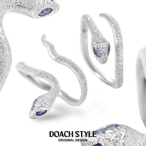 蛇年饰品情侣对戒送女朋友礼物