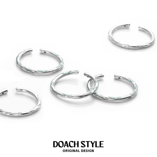 素圈不掉色戒指超细纯银清凉感