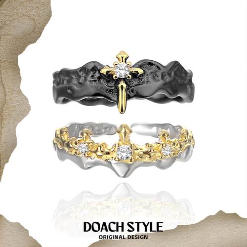 公主骑士拔剑出销纯银情侣戒指