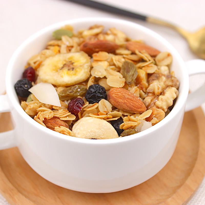 懿家 坚果烤燕麦片低温烘培即食干吃酥脆水果拌酸奶零食500克罐装