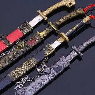 30cm古代三国金属冷兵器大号锦衣卫绣春刀合金模型武器摆件