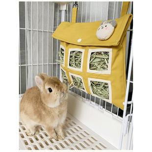 兔子大容量帆布草袋圣诞可爱布草袋荷兰猪草架可洗龙猫豚鼠草袋子