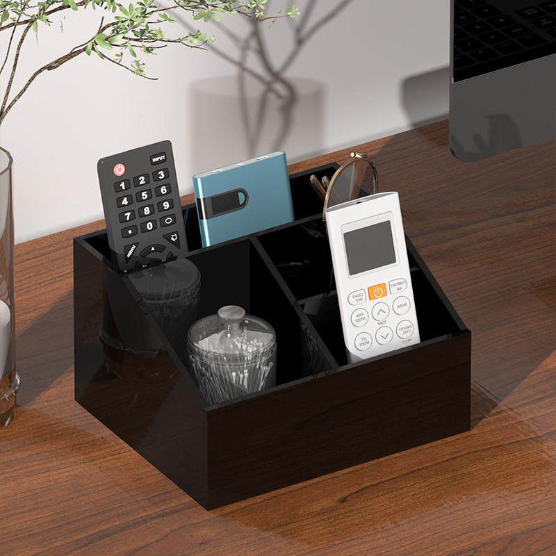 轻奢亚克力电视空调遥控器收纳盒客厅现代简约茶几桌面床头多功能