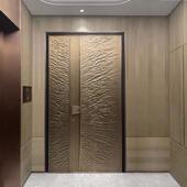 防爆铸铝门别墅大门双门子母门入户门进户门家用铜门工程防盗门