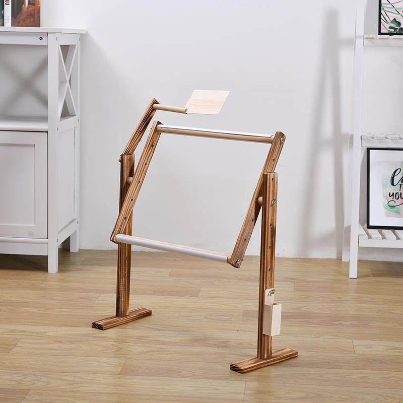 十字绣棚架床上可调台式实木绣花架子1米绣布苏绣绣架十字绣框架.