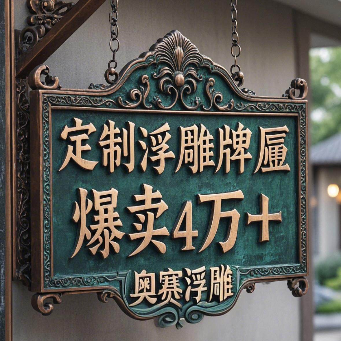 浮雕牌匾定做定制彷古铜牌金属门牌订制授权牌奖牌荣誉牌雕刻制作,商业/办公家具,广告牌/标识牌,淘宝优惠券,粉丝福利购,淘宝优惠卷