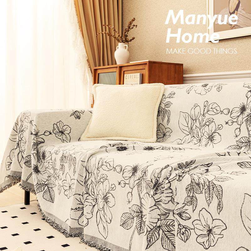 蔓越家 中古洋房 法式复古沙发巾雪尼尔全盖全包沙发套罩防猫抓,居家布艺,沙发套,淘宝优惠券,粉丝福利购,淘宝优惠卷