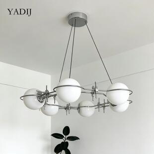 环星包豪斯客厅吊灯饭厅现代极简轻奢玻璃球护眼高档卧室吸顶灯