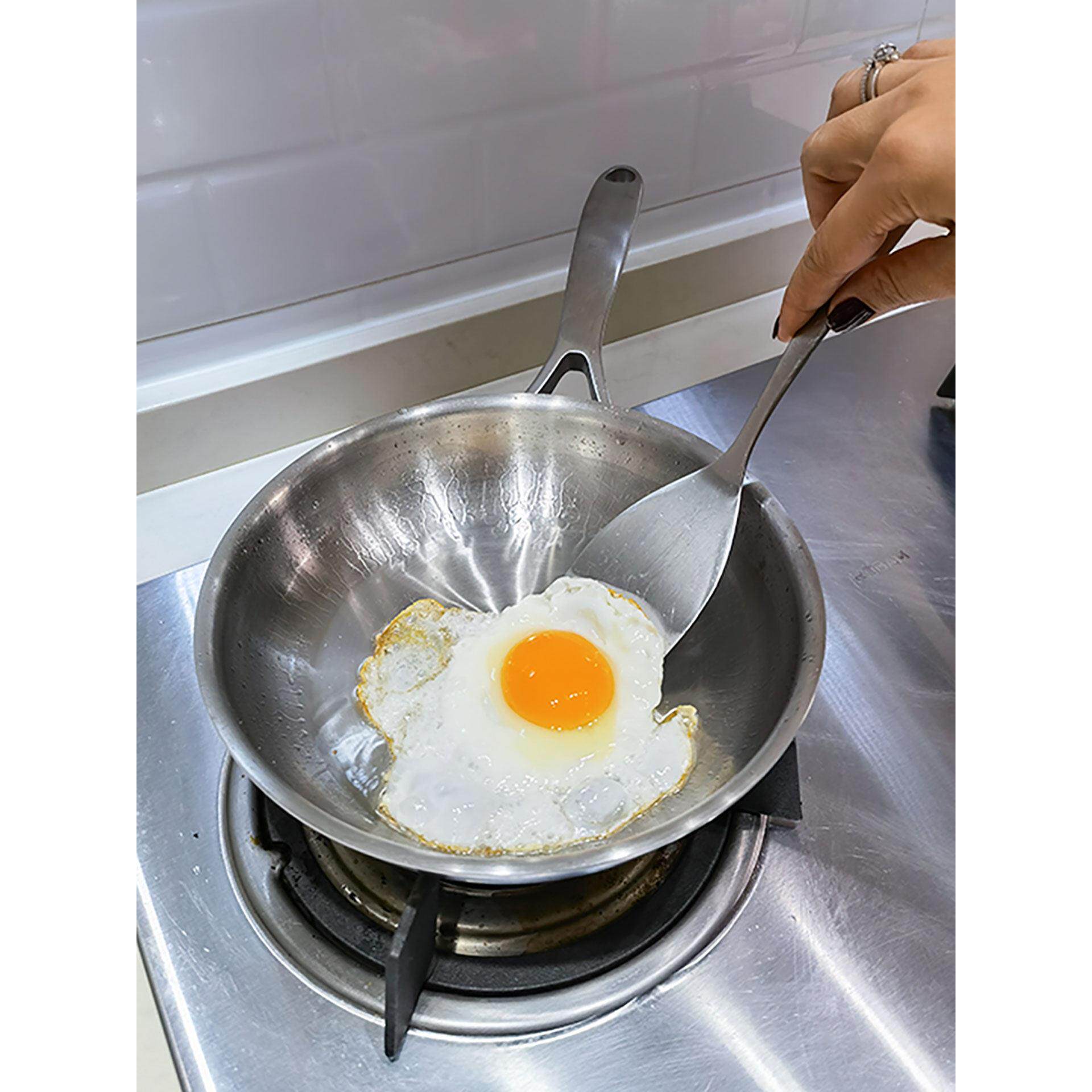 麦可初304不锈钢平底小煎锅无涂层不粘锅食物补充早餐煎蛋锅牛排2