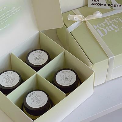 新中式茶香香薰蜡烛国风茉莉龙井乌龙普洱平价助眠小众女