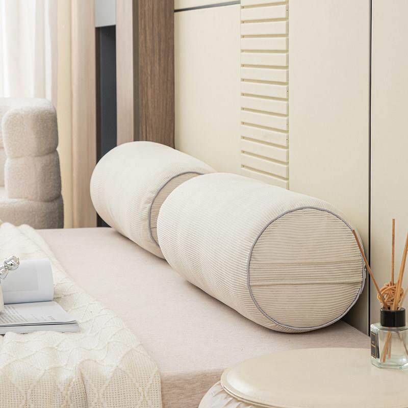 圆柱枕头腰枕腿枕沙发长条靠垫床上靠枕客厅抱枕糖果枕圆枕灯芯绒