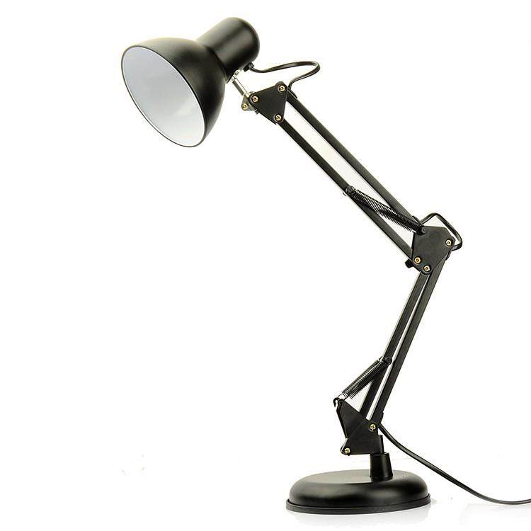 7W美式折叠LED台灯护眼学习工作学生宿舍书桌卧室床头夹子插电台