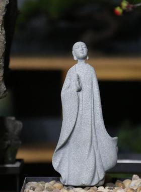 A6L景观僧佛像小摆件花卉园艺盆景假山微景观造景佛陀人物小