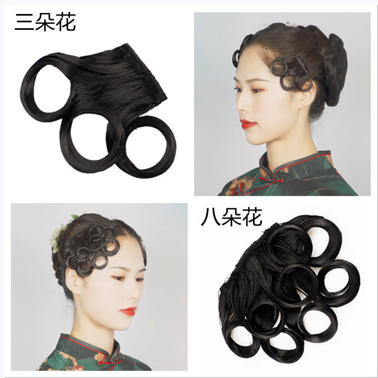 古装戏曲刘海青蛇鬓角旗袍前额