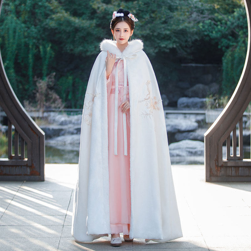 古装汉服女春季长款古风斗篷披风