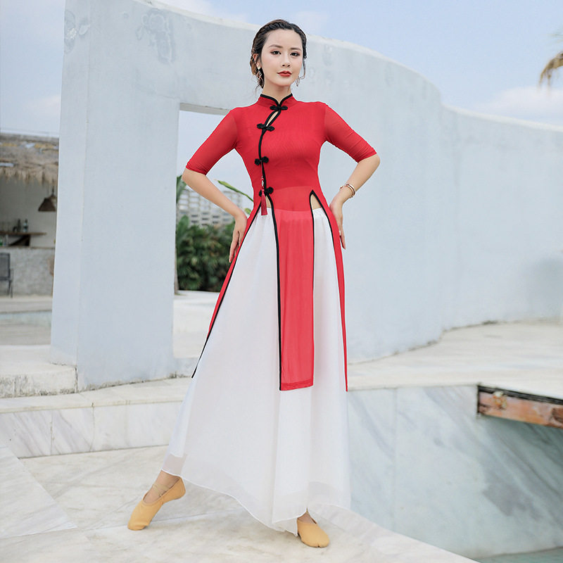 新款古典舞练功服女身韵飘逸显瘦