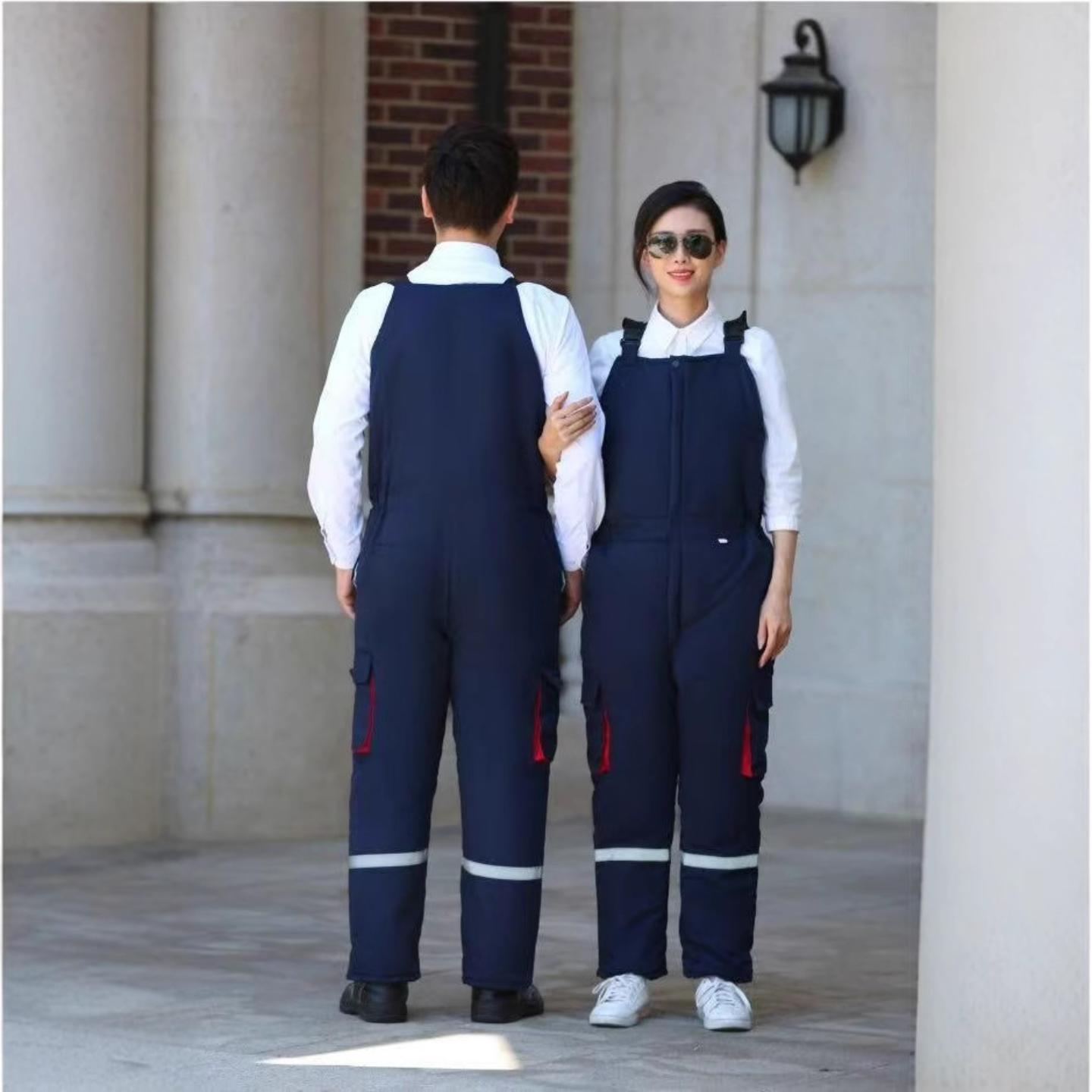 防寒保暖工装棉裤连体服背带裤