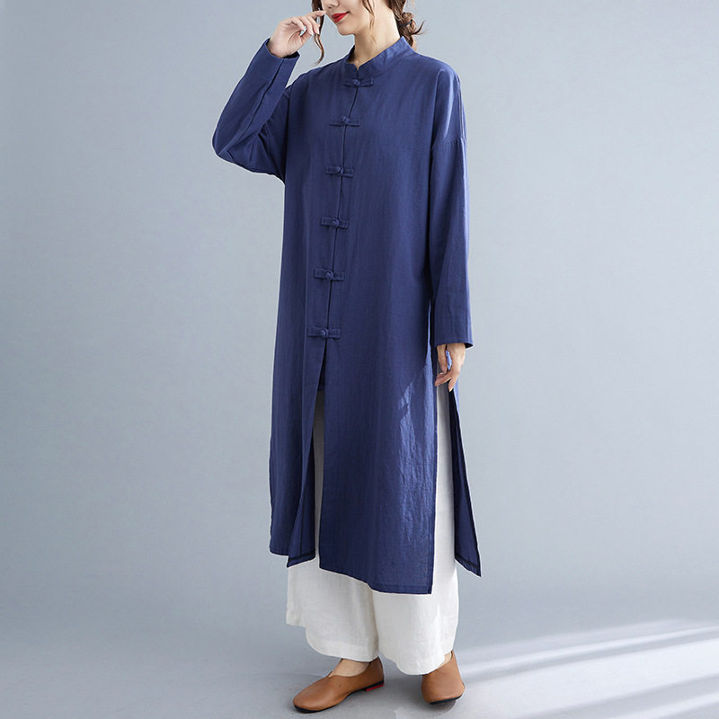 盘扣上衣中式唐装棉麻太极服练功