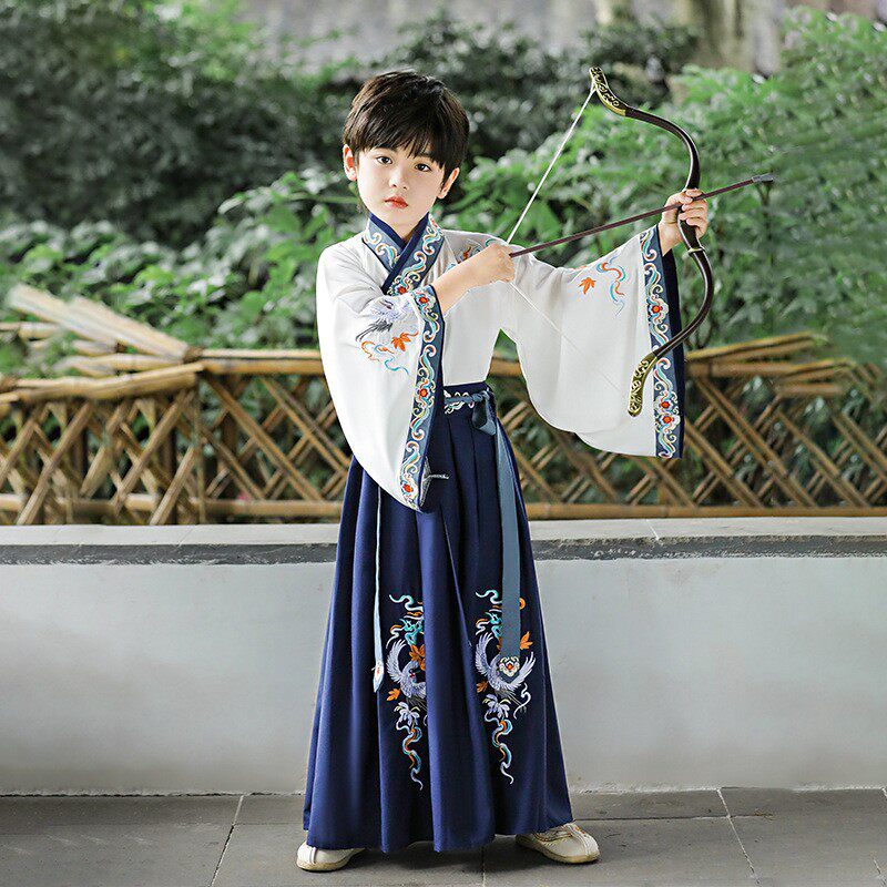 汉服男童春秋新款中儿童古装书生