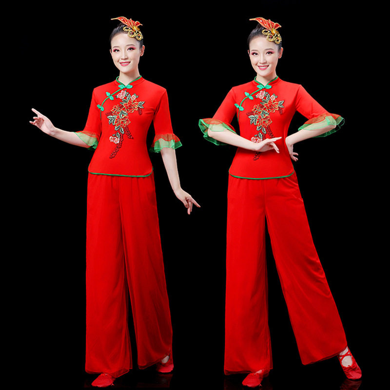 广场舞秧歌服装女套装中老年