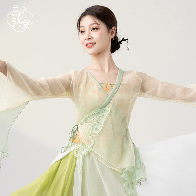 纱衣古典舞演出服装飘逸女雪纺