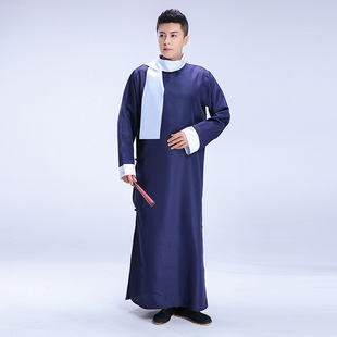 民国风男女长袍长衫 伴郎团马褂男士 演出服大褂表演服中式 相声服装