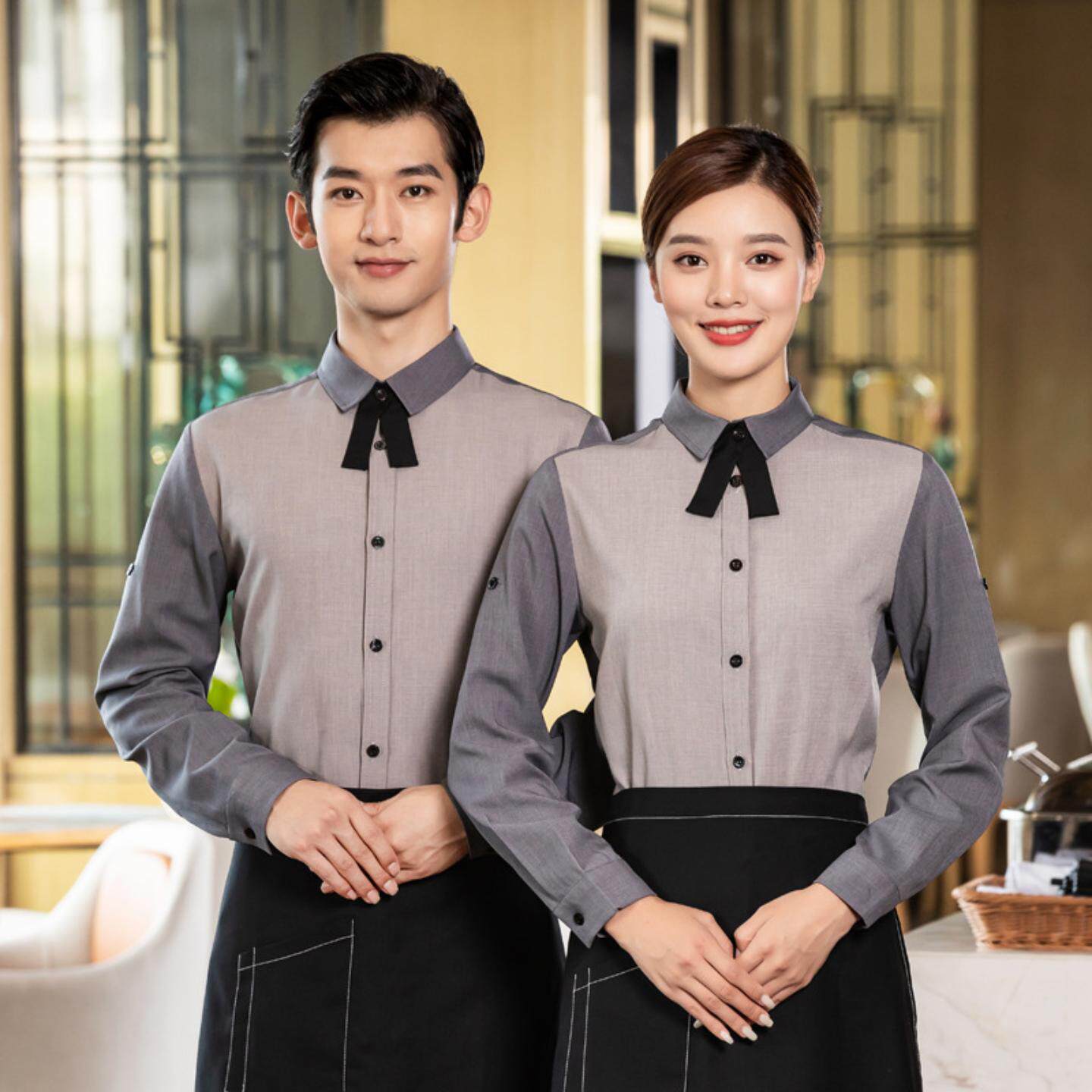 西餐厅酒店服务员工作服女餐饮KTV蛋糕奶茶店火锅店秋冬工装职业