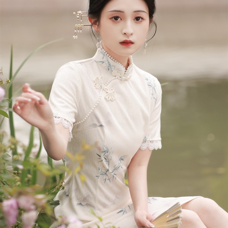 速发年轻款淑范少改良A摆旗袍2025年款气质小个子日常装